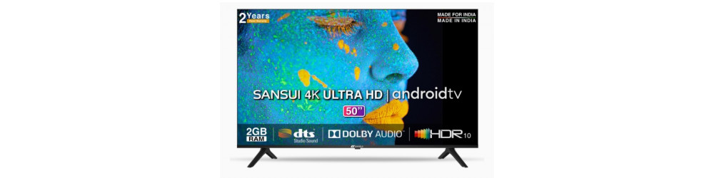 Television: Sansui (50 inches) Rs.26590 to Rs.27990